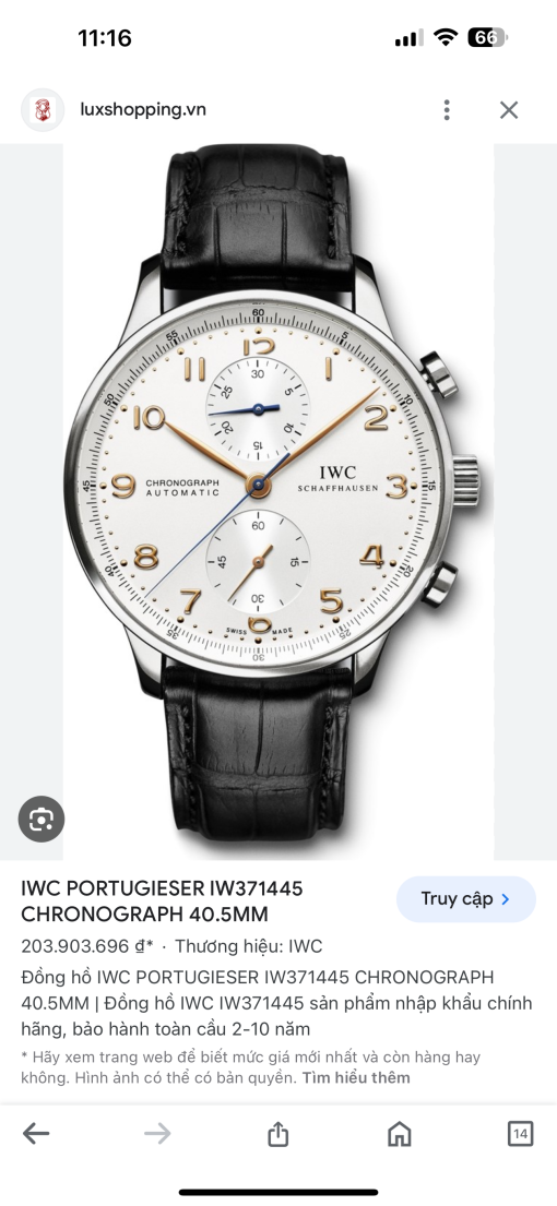 Iwc Portuguese chronograph Iw371604